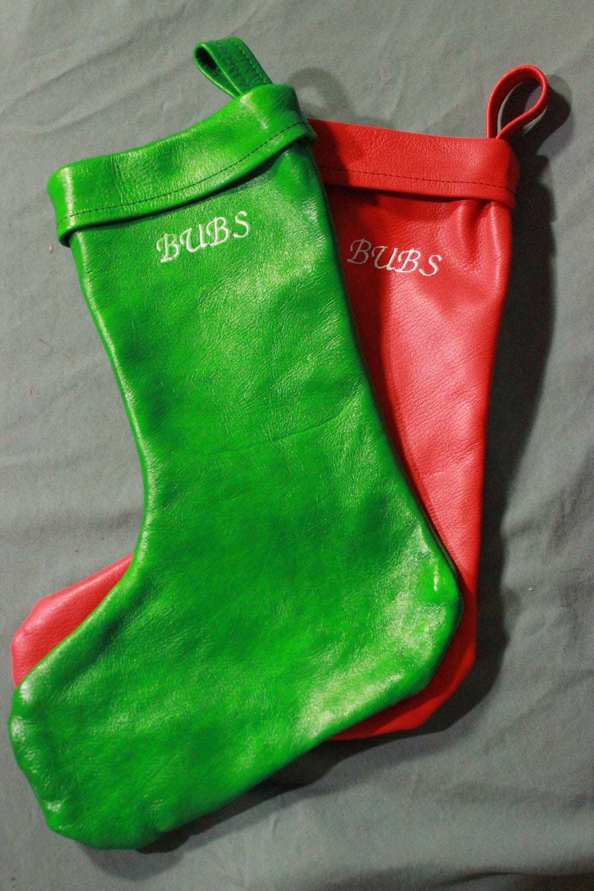 Leather Christmas Stockings - 100% Hand Made in the USA. Monogramming available. - view 20