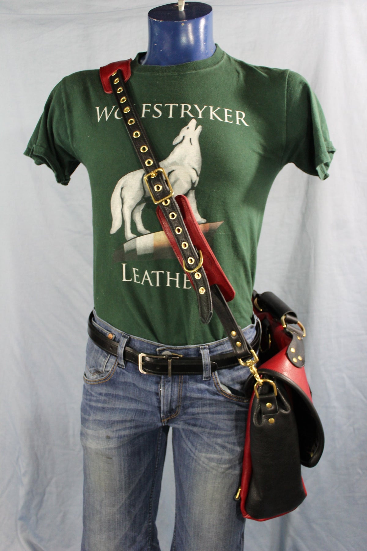 Leather Messenger Bag - front view