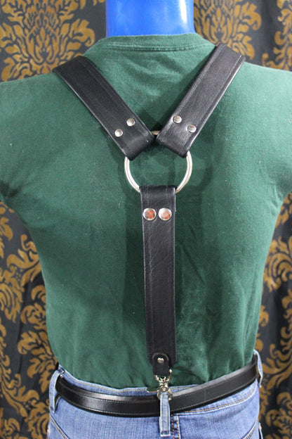 Classic Convertible Leather Suspenders - view 2