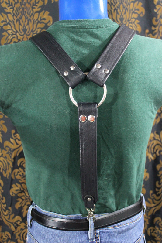 Classic Convertible Leather Suspenders - view 2