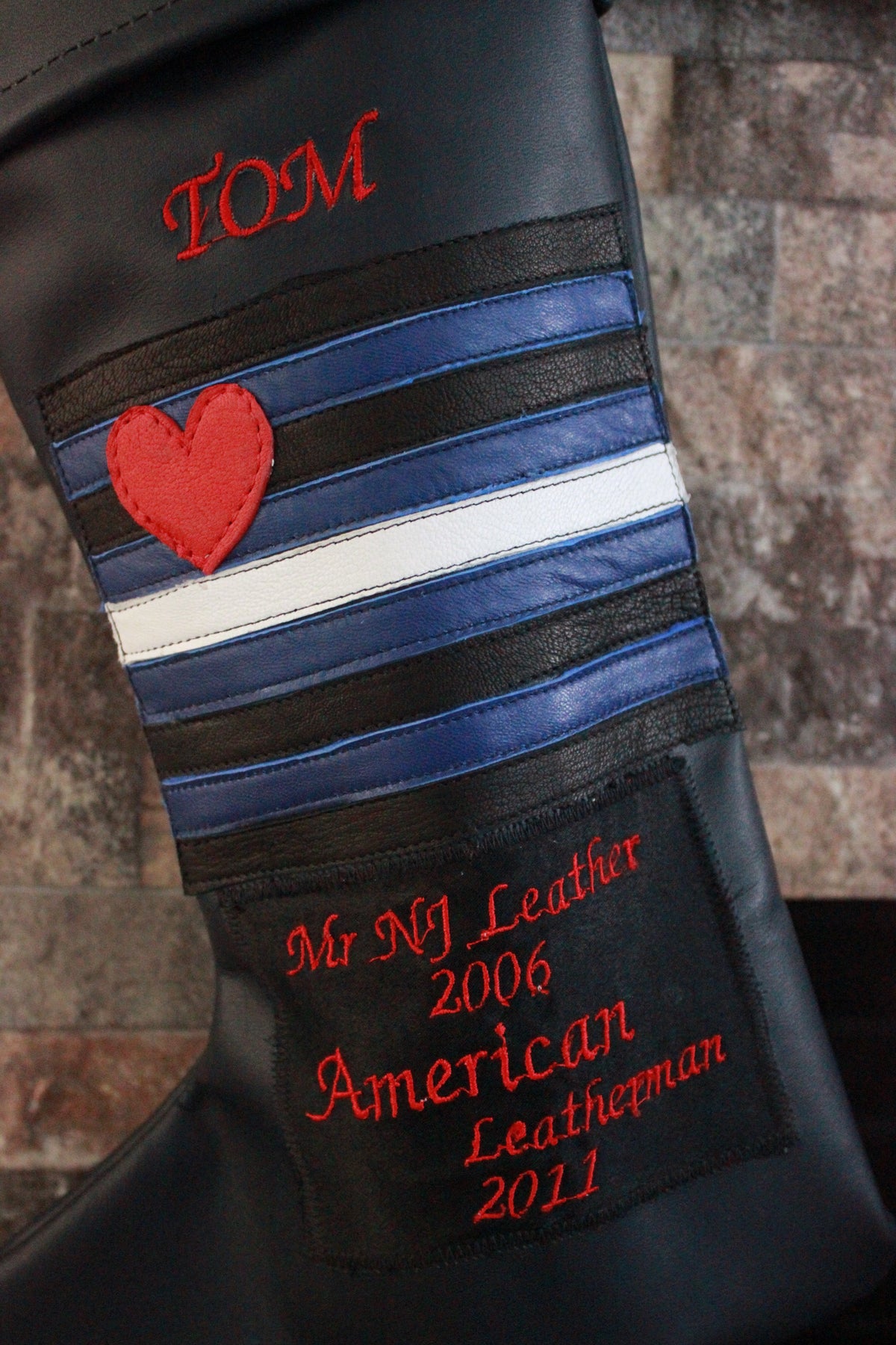 Leather Christmas Stockings - 100% Hand Made in the USA. Monogramming available. - view 23