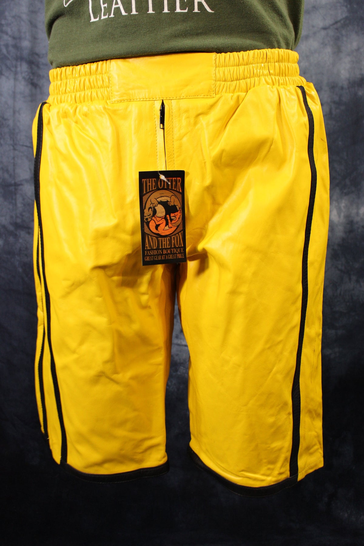 Basketball Shorts in Yellow and Black - front view