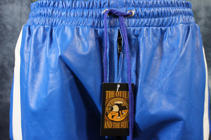Basketball Shorts in Blue and White - front view