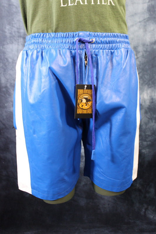 Basketball Shorts in Blue and White - view 2