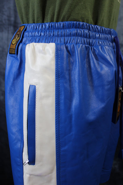 Basketball Shorts in Blue and White - view 4
