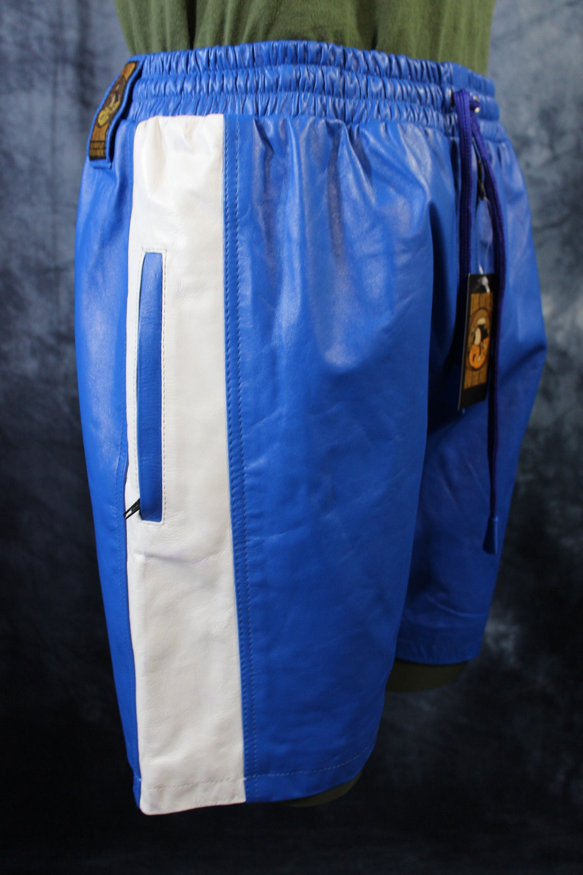 Basketball Shorts in Blue and White - view 5