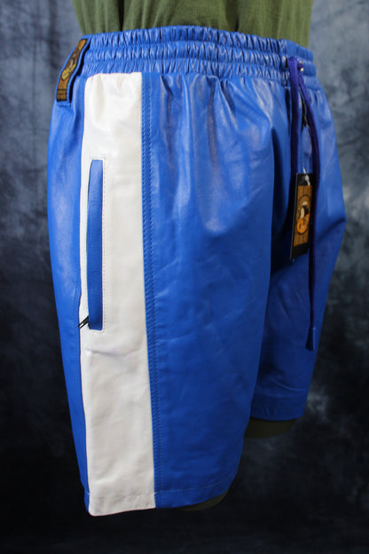Basketball Shorts in Blue and White - view 5