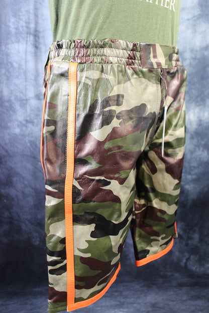 Basketball Shorts in Camo and Orange - view 2