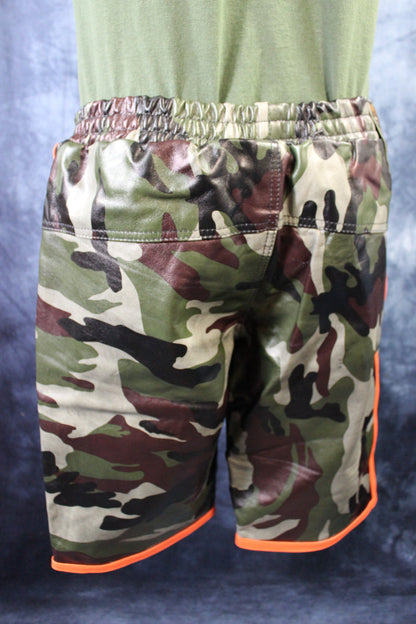 Basketball Shorts in Camo and Orange - view 5
