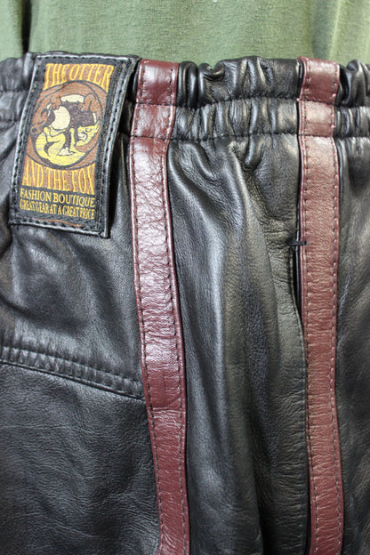 Basketball Shorts in Black and Burgundy - view 3