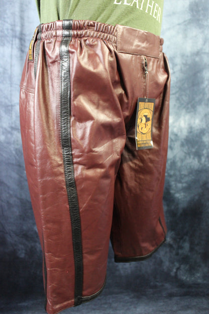 Basketball Shorts in Burgundy and Black - view 3