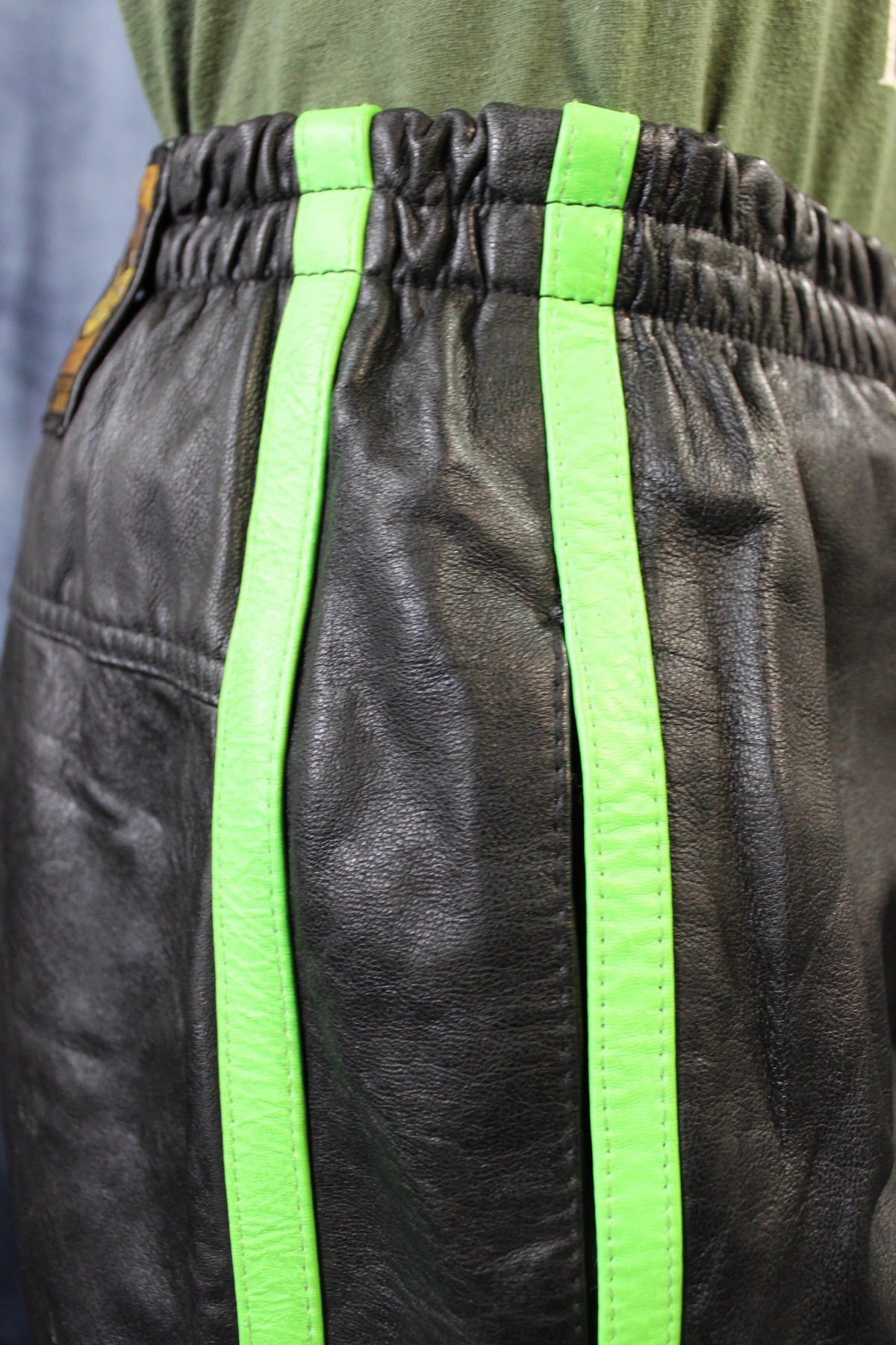Basketball Shorts in Black and Neon Green - view 3