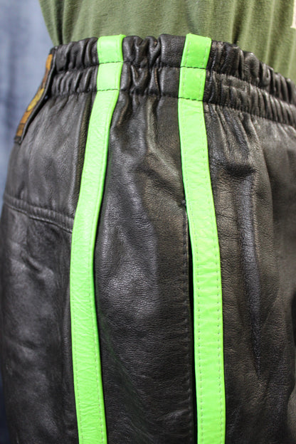 Basketball Shorts in Black and Neon Green - view 3