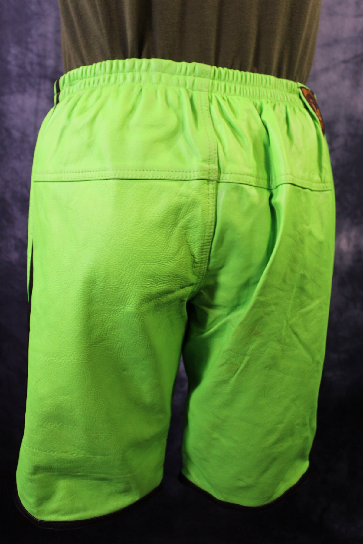Basketball Shorts in Neon Green and Black - view 6