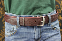Latigo Thunderbird Embossed Belt - front view
