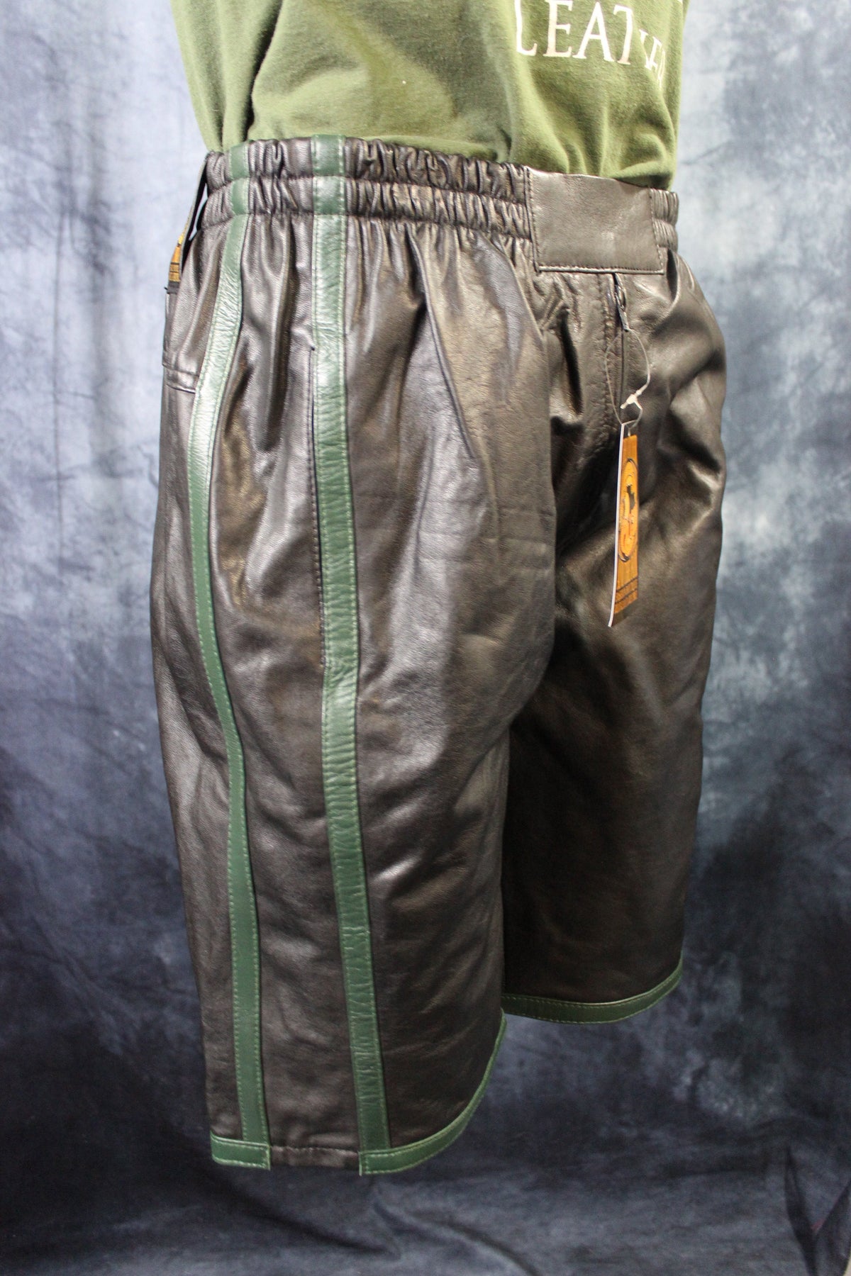 Basketball Shorts in Black and Hunter Green - view 3