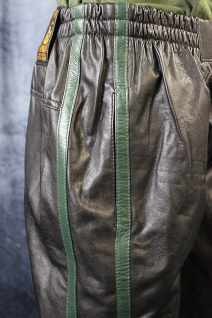 Basketball Shorts in Black and Hunter Green - view 4
