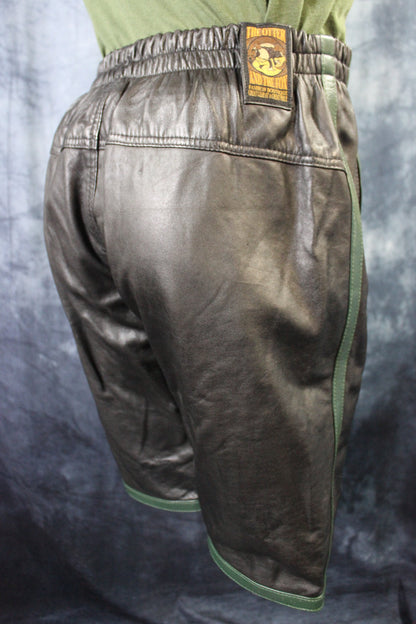 Basketball Shorts in Black and Hunter Green - view 5