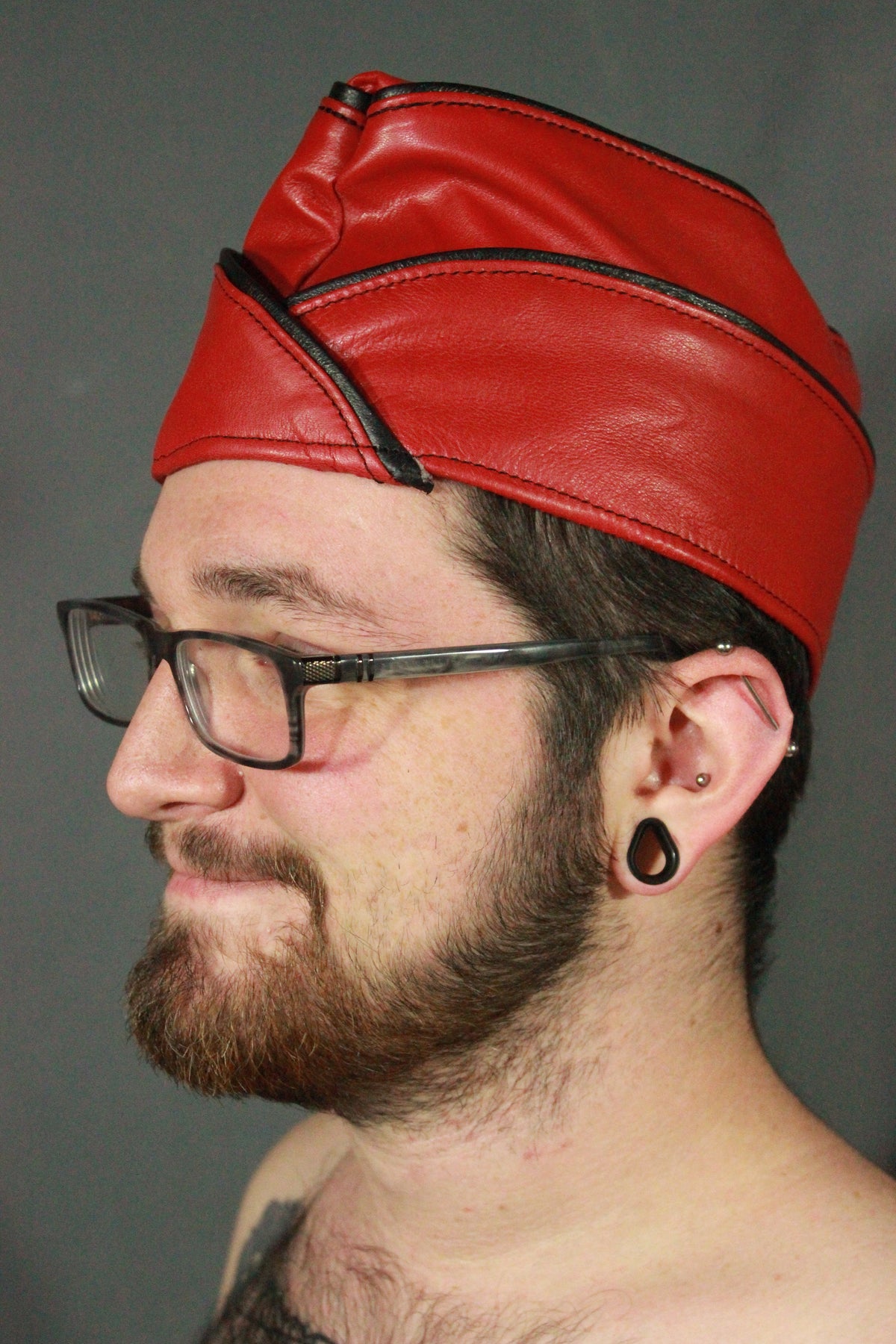 Leather Garrison Cap - view 13