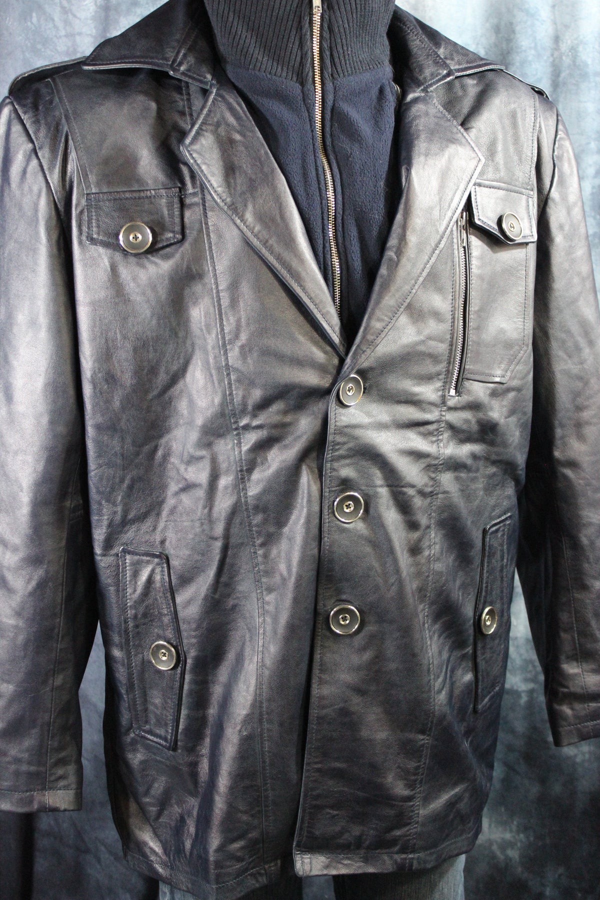 Leather Italian Driving Jacket by Otter and Fox - view 6