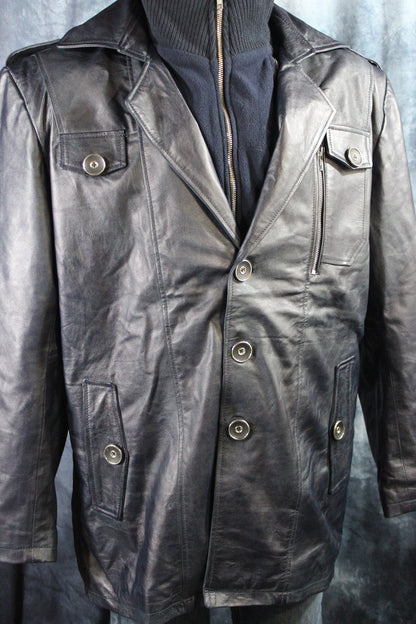 Leather Italian Driving Jacket by Otter and Fox - view 6
