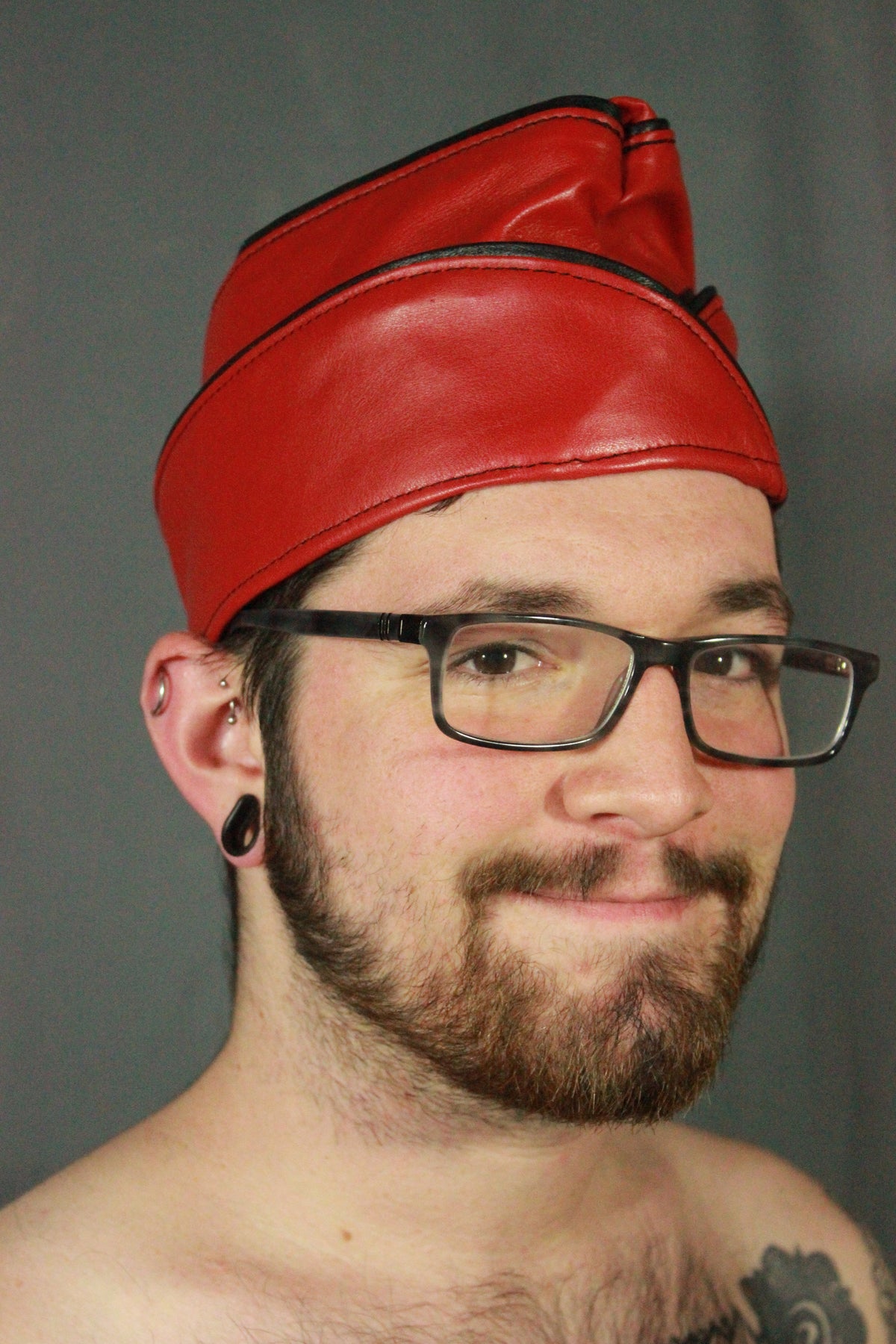 Leather Garrison Cap - view 2