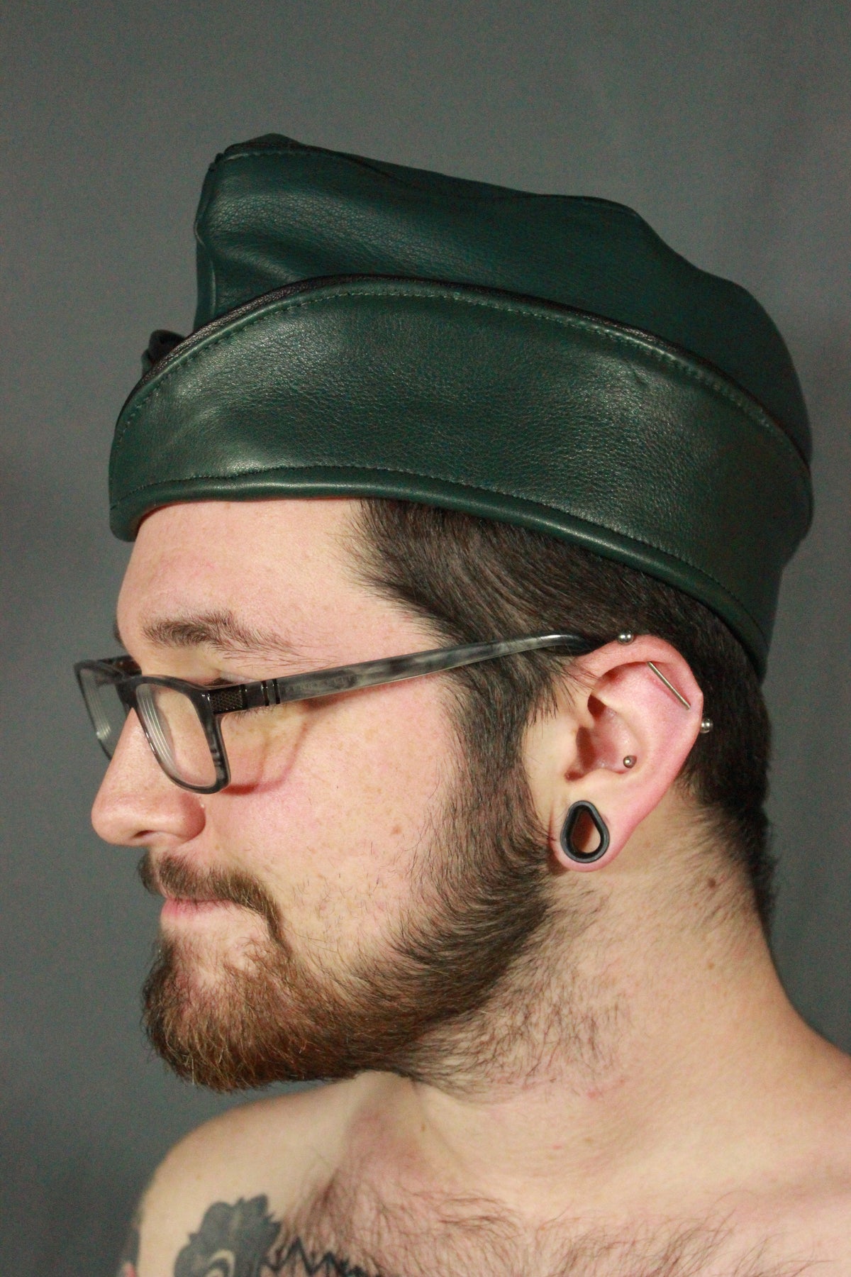 Leather Garrison Cap - view 7