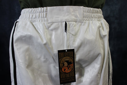 Basketball Shorts in White and Black - front view