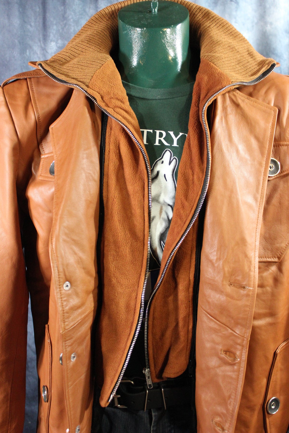 Leather Italian Driving Jacket by Otter and Fox - view 11