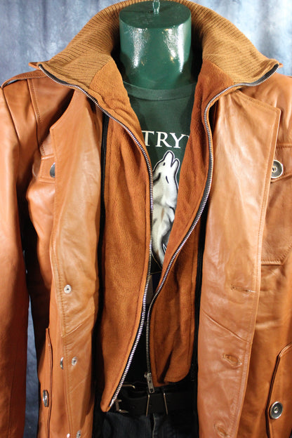 Leather Italian Driving Jacket by Otter and Fox - view 11