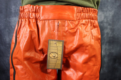 Basketball Shorts in Orange and Black - front view