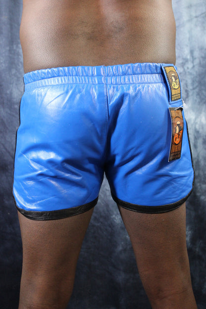 OnF Booty Shorts in Blue with Black - view 6