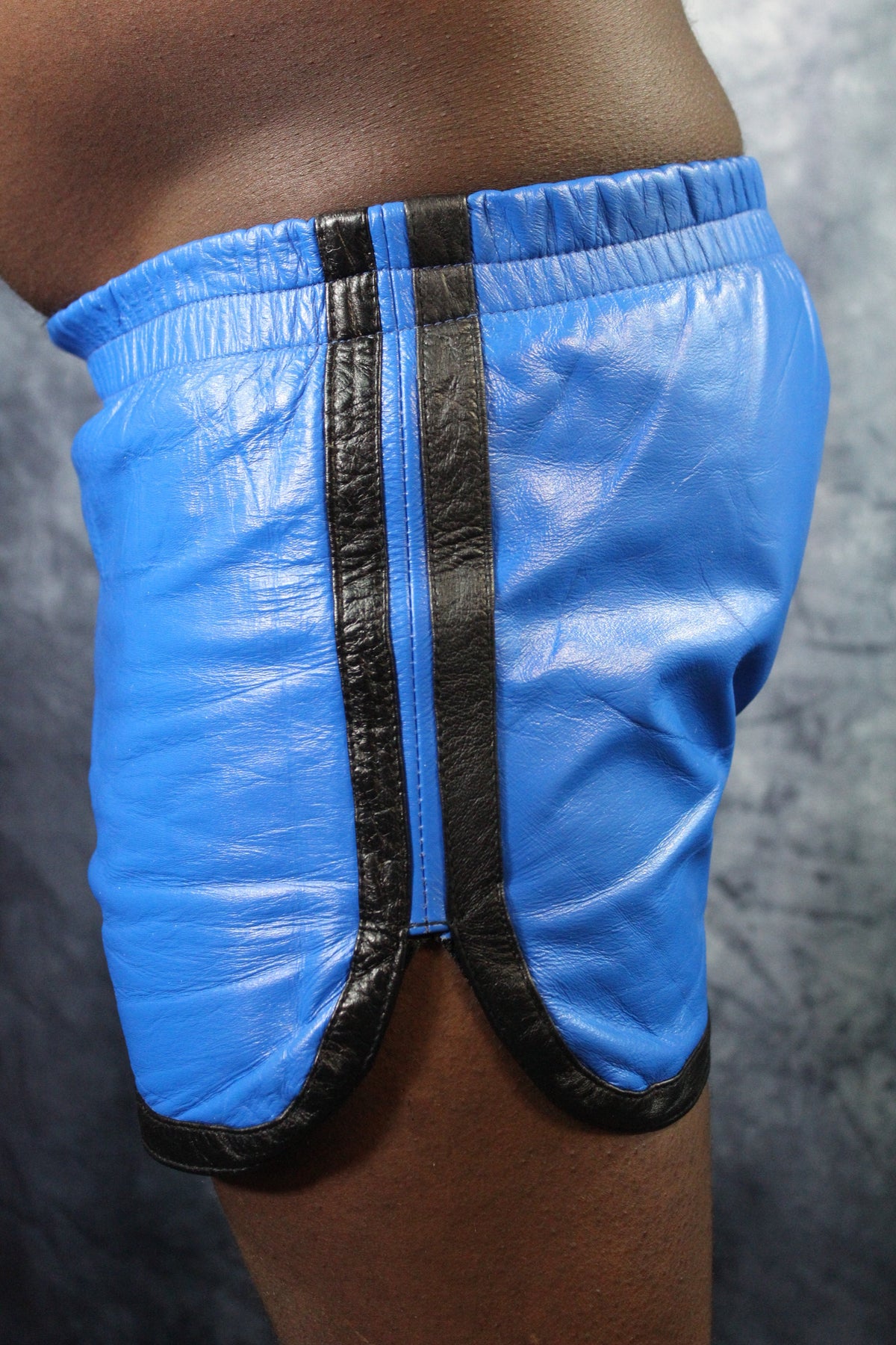 OnF Booty Shorts in Blue with Black - view 7