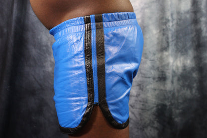 OnF Booty Shorts in Blue with Black - view 8