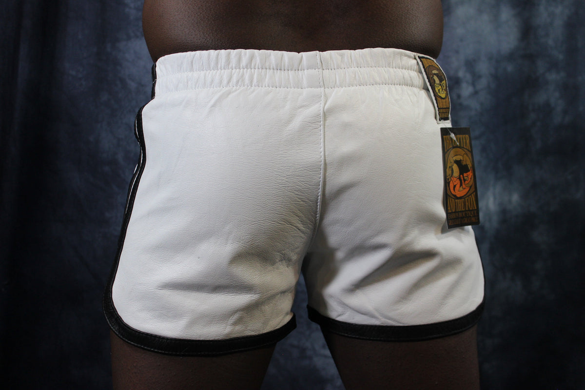 OnF Booty Shorts in White and Black - view 6