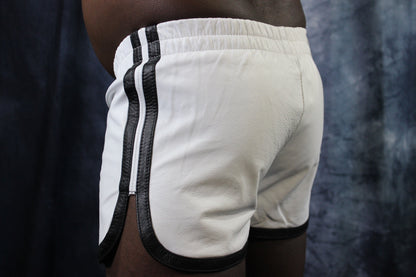 OnF Booty Shorts in White and Black - view 8
