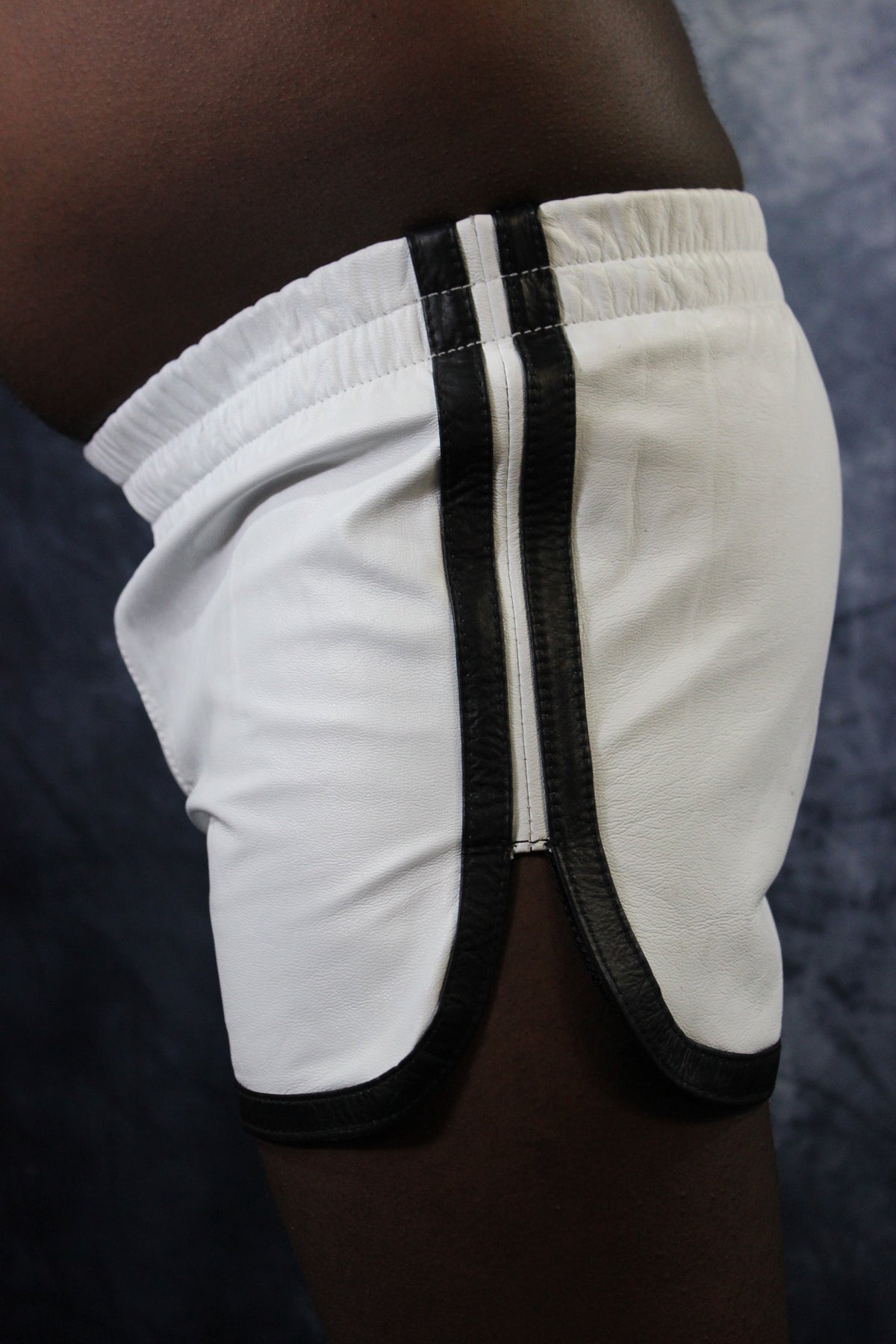 OnF Booty Shorts in White and Black - view 10