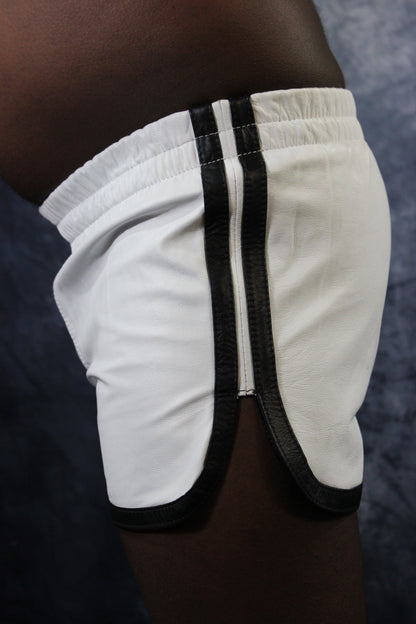 OnF Booty Shorts in White and Black - view 10