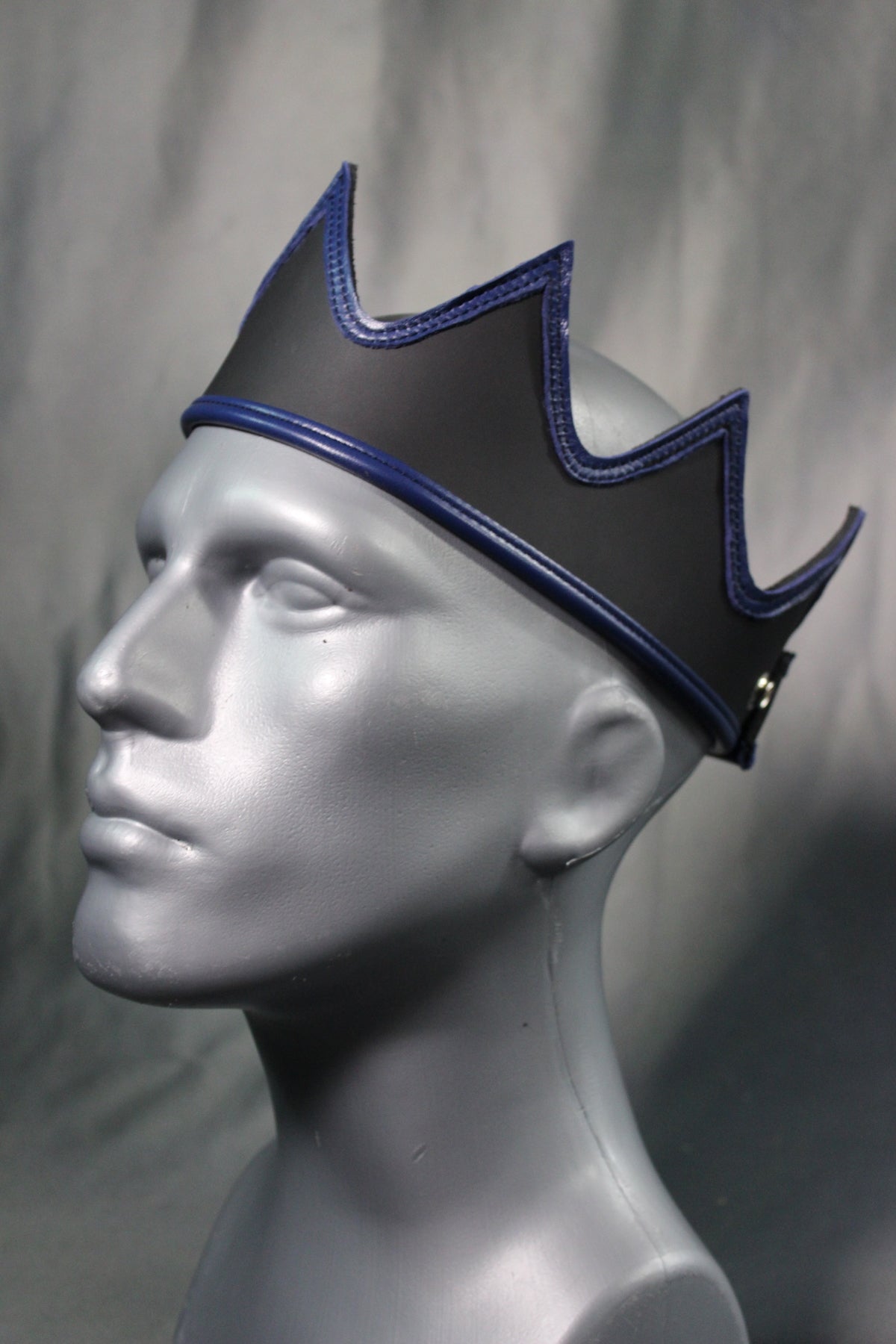 Leather Crown with Colored Edging - front view