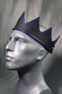 Leather Crown with Colored Edging - front view