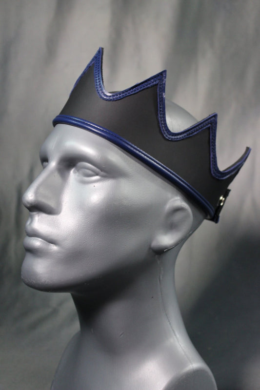 Leather Crown with Colored Edging - front view