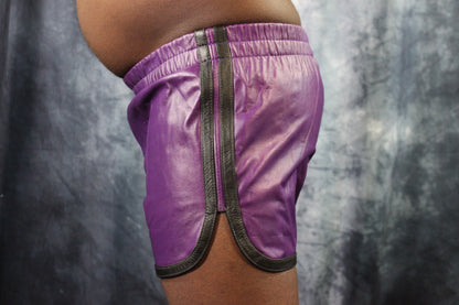OnF Booty Shorts in Purple with Black - view 11