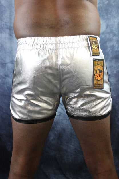 OnF Booty Shorts in Silver with Black - view 6