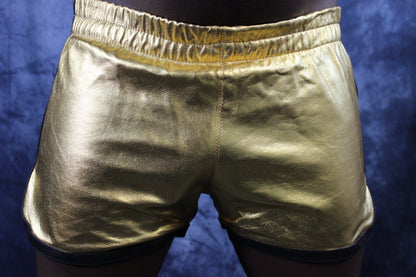 OnF Booty Shorts in Gold with Black - view 3