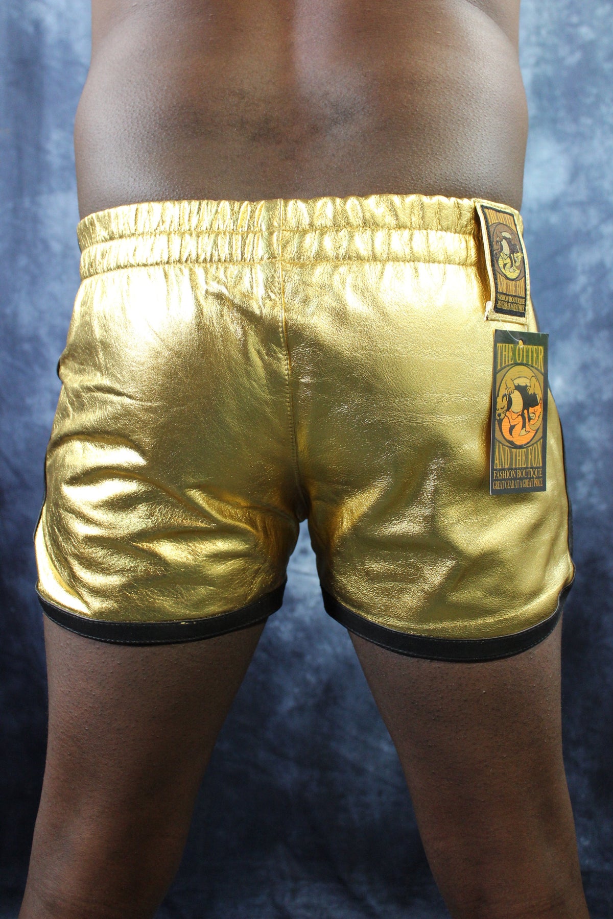 OnF Booty Shorts in Gold with Black - view 6