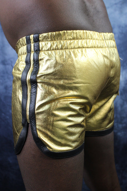 OnF Booty Shorts in Gold with Black - view 7