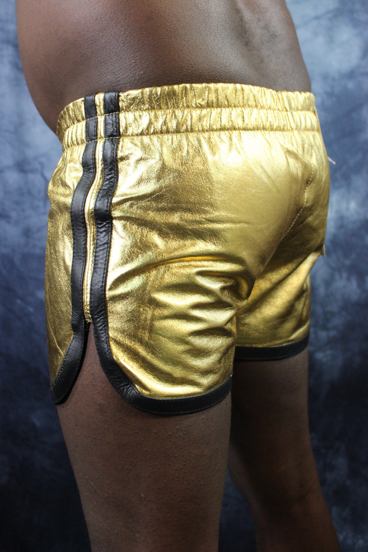 OnF Booty Shorts in Gold with Black - view 8