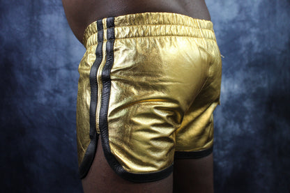 OnF Booty Shorts in Gold with Black - view 9
