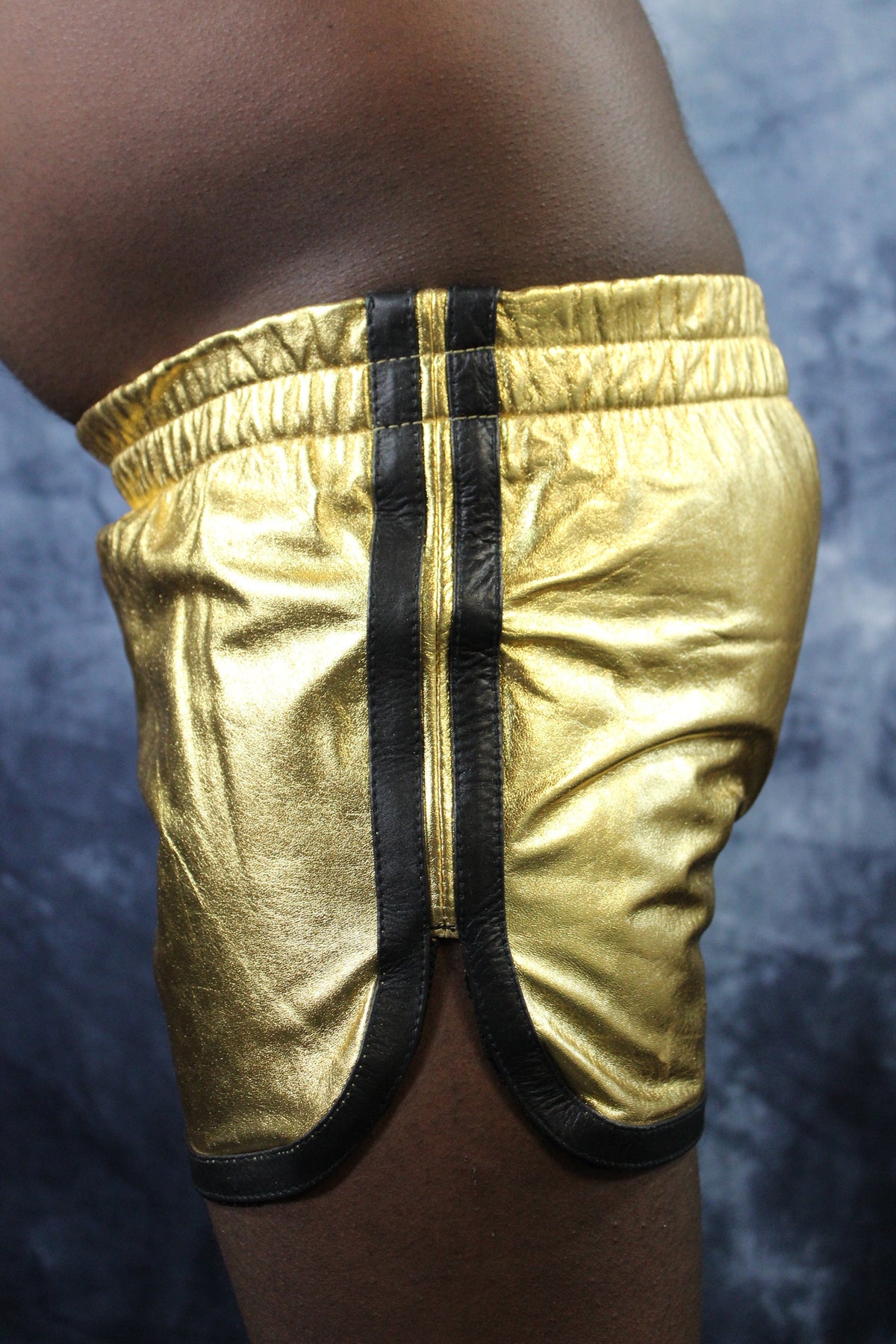 OnF Booty Shorts in Gold with Black - view 10