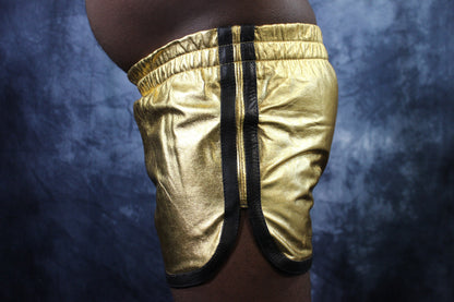 OnF Booty Shorts in Gold with Black - view 11